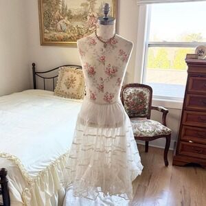50s white tulle petticoat Malco Modes size small